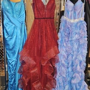 PromGirl Red and Blue Prom Dresses